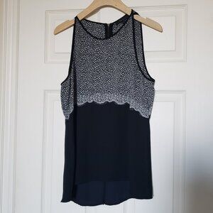 BCBGMaxAzria Women's Caralyn Split Back Sleeveless Tank - Size Medium - EUC